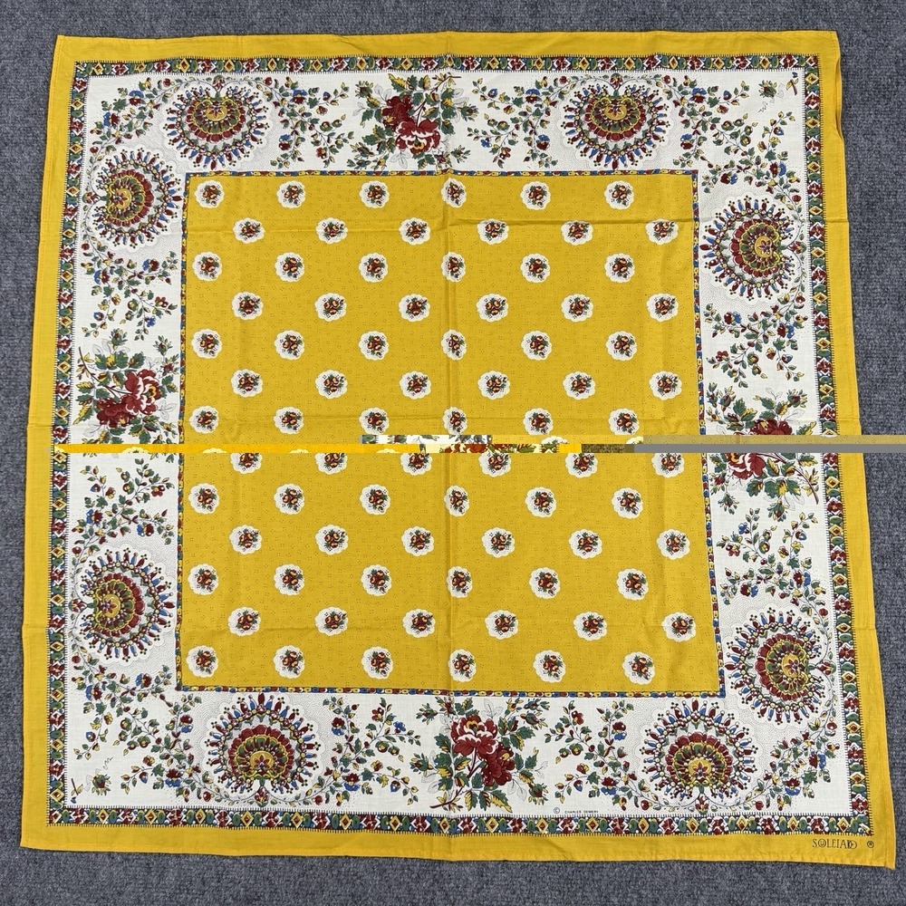 Soleiado Square Scarf Charles Demery France Provence Floral Luxury Cotton 30"